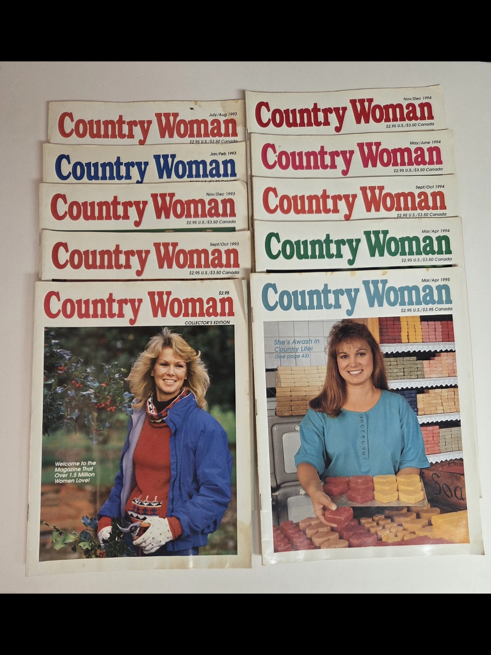 Vintage Country Woman Magazine Lot 1993 To 1994 Editions